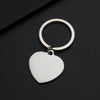 Basic Simple Style Customization Laser Engraving Heart Shape 201 Stainless Steel Plating Unisex Bag Pendant Keychain