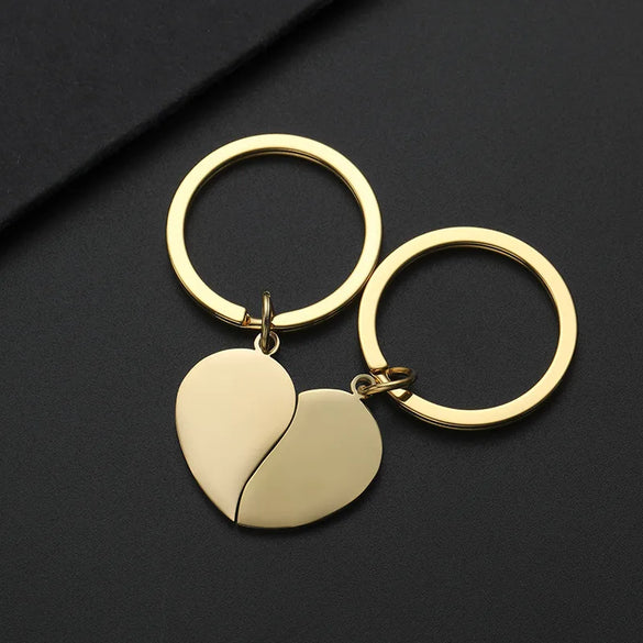 Basic Simple Style Customization Laser Engraving Heart Shape 201 Stainless Steel Unisex Bag Pendant Keychain