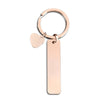 Basic Simple Style Customization Laser Engraving Long Strip 201 Stainless Steel Plating Unisex Bag Pendant Keychain