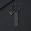 Basic Simple Style Customization Laser Engraving Long Strip 201 Stainless Steel Plating Unisex Bag Pendant Keychain