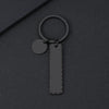 Basic Simple Style Customization Laser Engraving Long Strip 201 Stainless Steel Plating Unisex Bag Pendant Keychain
