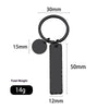 Basic Simple Style Customization Laser Engraving Long Strip 201 Stainless Steel Plating Unisex Bag Pendant Keychain