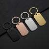 Basic Simple Style Geometric Customization Laser Engraving 201 Stainless Steel Plating Unisex Bag Pendant Keychain