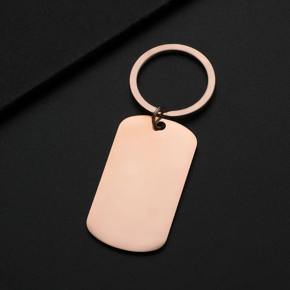Basic Simple Style Geometric Customization Laser Engraving 201 Stainless Steel Plating Unisex Bag Pendant Keychain