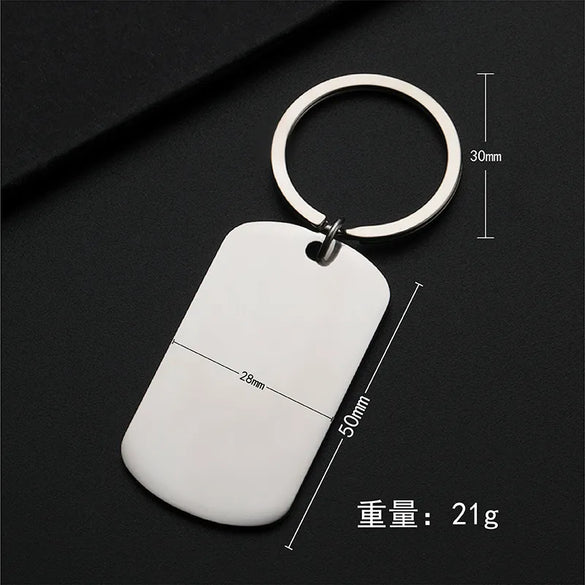 Basic Simple Style Geometric Customization Laser Engraving 201 Stainless Steel Plating Unisex Bag Pendant Keychain