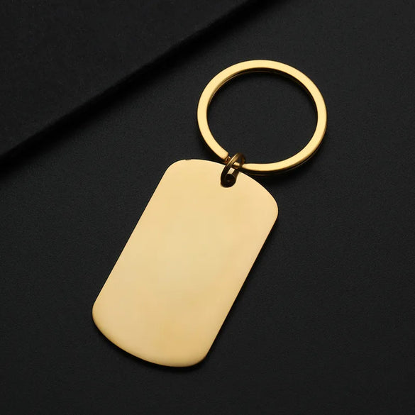 Basic Simple Style Geometric Customization Laser Engraving 201 Stainless Steel Plating Unisex Bag Pendant Keychain