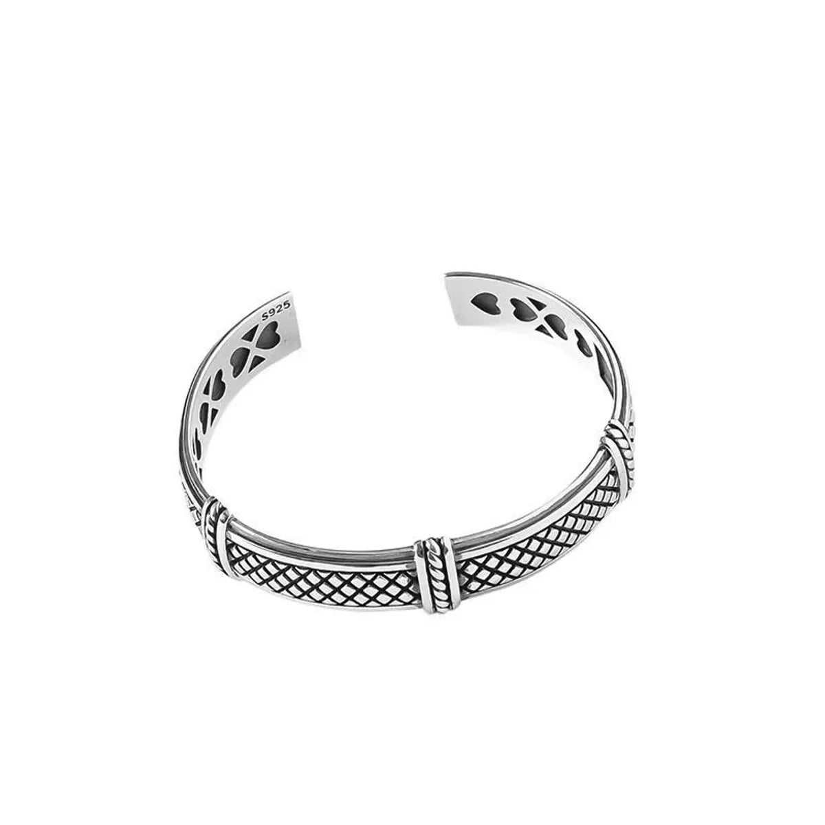 Basic Simple Style Geometric Thai Silver Plating Women's Bangle