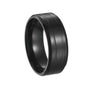 Basic Simple Style Geometric 201 Stainless Steel Plating Black Plated Men'S Rings