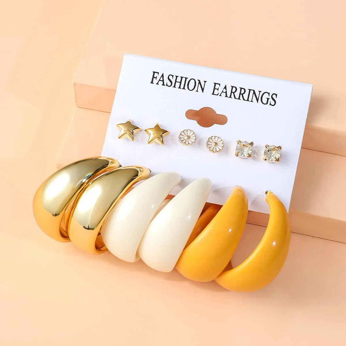 Basic Simple Style Heart Shape Spiral Stripe Leopard Arylic Imitation Pearl Alloy Inlay Rhinestones Women'S Earrings