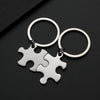 Basic Simple Style Jigsaw Customization Laser Engraving 201 Stainless Steel Plating Unisex Bag Pendant Keychain
