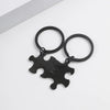 Basic Simple Style Jigsaw Customization Laser Engraving 201 Stainless Steel Plating Unisex Bag Pendant Keychain