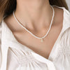 Basic Simple Style Letter Gold Plated Zircon Imitation Pearl Wholesale Pendant Necklace