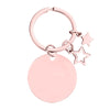 Basic Simple Style Round Star Customization Laser Engraving 201 Stainless Steel Plating Unisex Bag Pendant Keychain