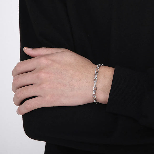 Basic Simple Style Solid Color Stainless Steel 18k Gold Plated Unisex Bracelets