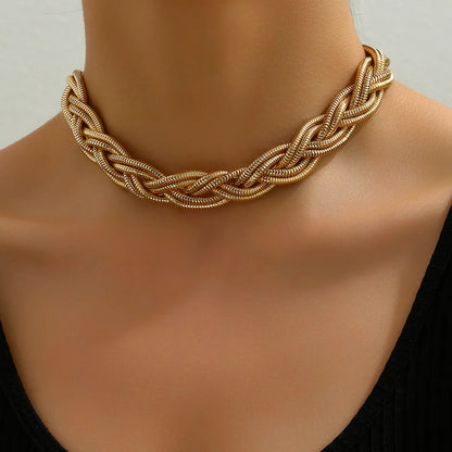 Basic Solid Color Alloy Layered Plating Gold Plated Women'S Necklace