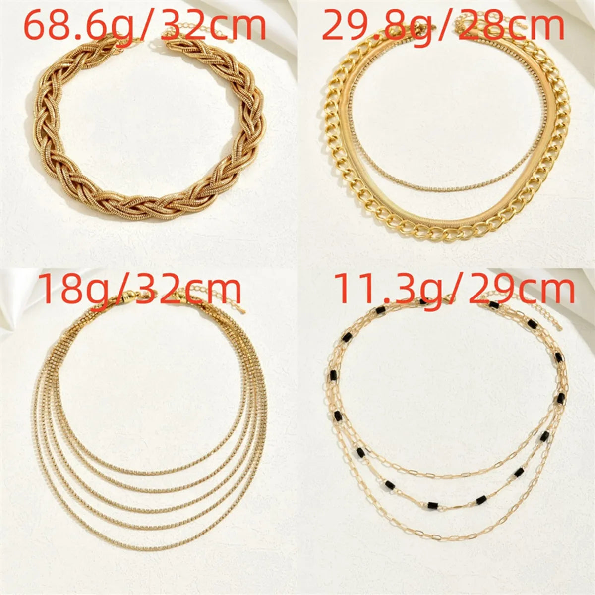 Basic Solid Color Alloy Layered Plating Gold Plated Women'S Necklace