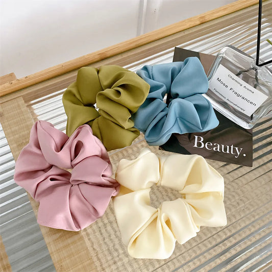 Basic Solid Color Cloth Handmade Hair Tie