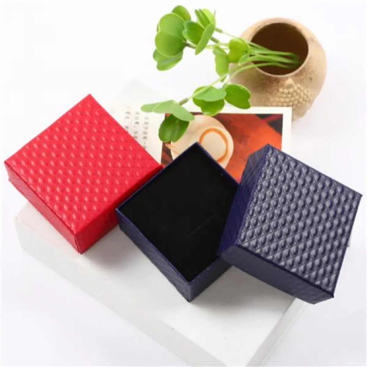 Basic Solid Color Paper Jewelry Boxes