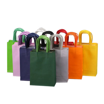 Basic Solid Color Paper Party Gift Bags