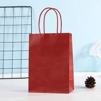 Basic Solid Color Paper Party Gift Bags