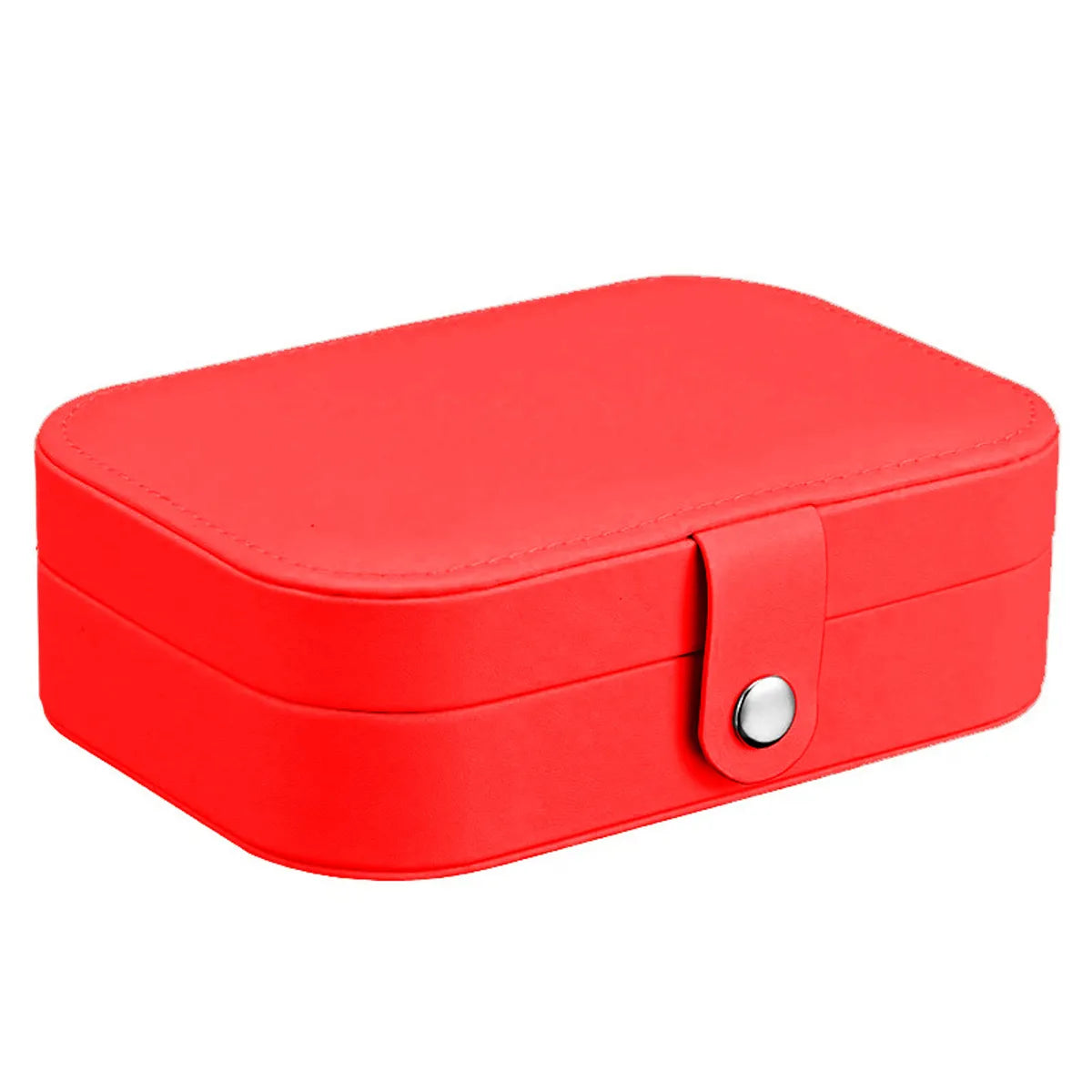 Basic Solid Color PU Leather Jewelry Boxes