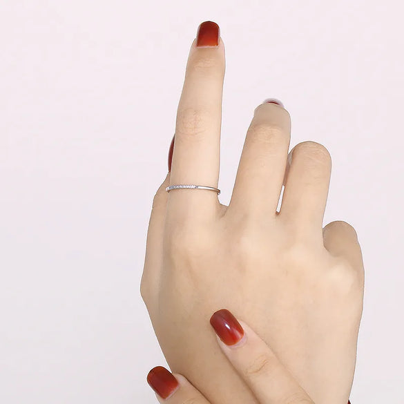 Titanium Steel 18K Gold Plated Rose Gold Plated Basic Inlay Solid Color Rhinestones Rings