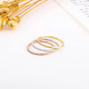 Titanium Steel 18K Gold Plated Rose Gold Plated Basic Inlay Solid Color Rhinestones Rings