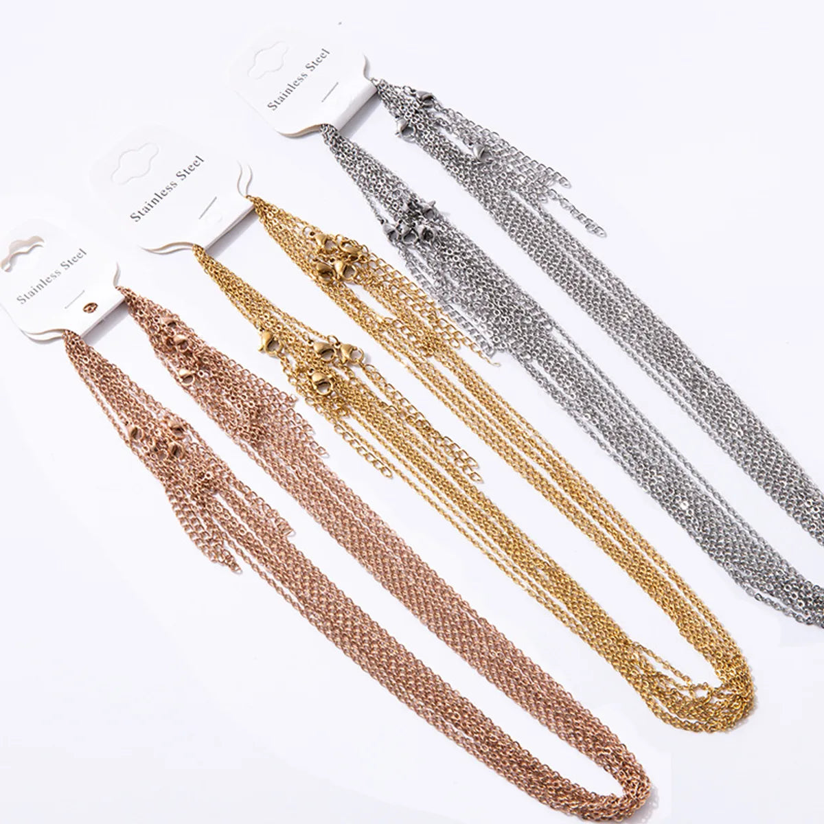 Basic Solid Color Stainless Steel Necklace In Bulk