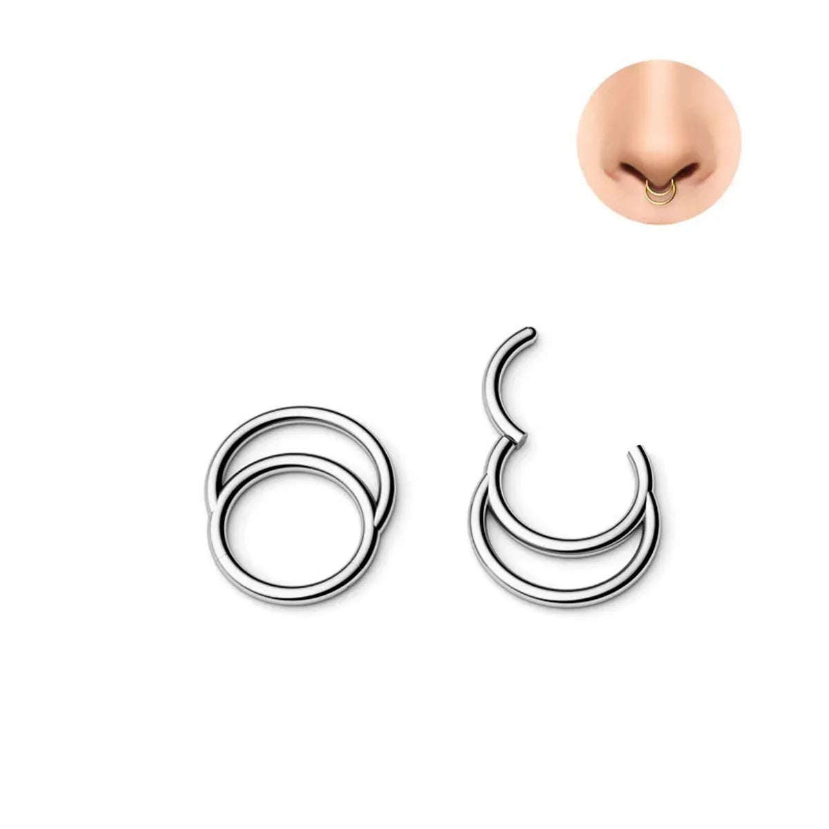 Basic Solid Color Stainless Steel Nose Ring In Bulk