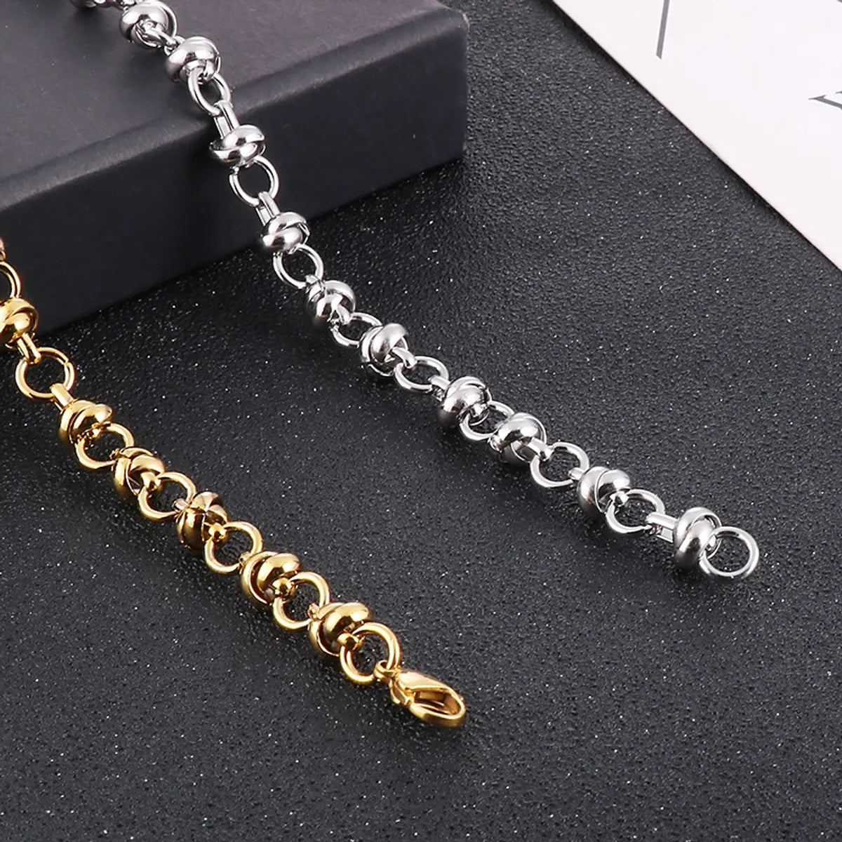 Basic Solid Color Stainless Steel Plating 18K Gold Plated Unisex Necklace