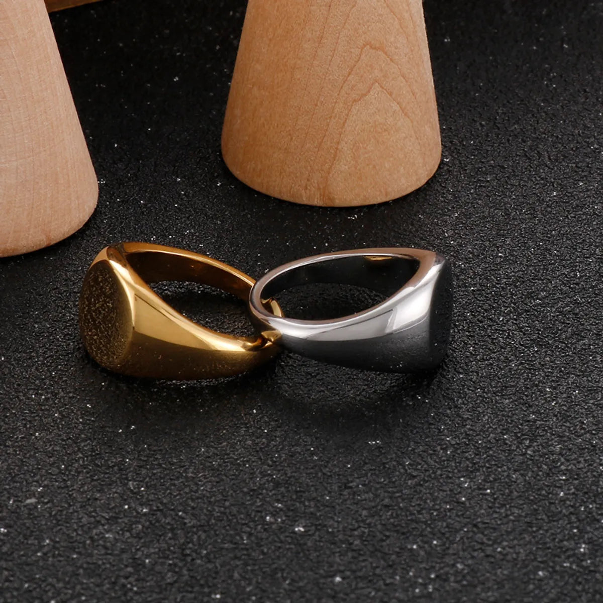 Basic Solid Color Stainless Steel Polishing Rings 1 Piece