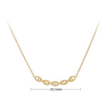 Basic Solid Color Sterling Silver 18k Gold Plated Zircon Necklace In Bulk