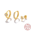 Basic Stacked Threepiece Set Of Sterling Silver Earrings With Stars And Love Shapes Electroplated