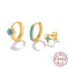 Basic Stacked Threepiece Set Of Sterling Silver Earrings With Stars And Love Shapes Electroplated