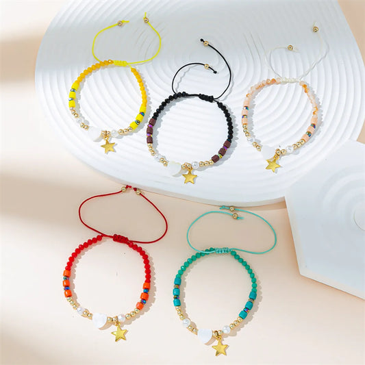 Basic Star Artificial Crystal Beaded Braid Women's Bracelets