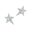 Basic Star Sterling Silver Inlay Zircon Earrings Necklace