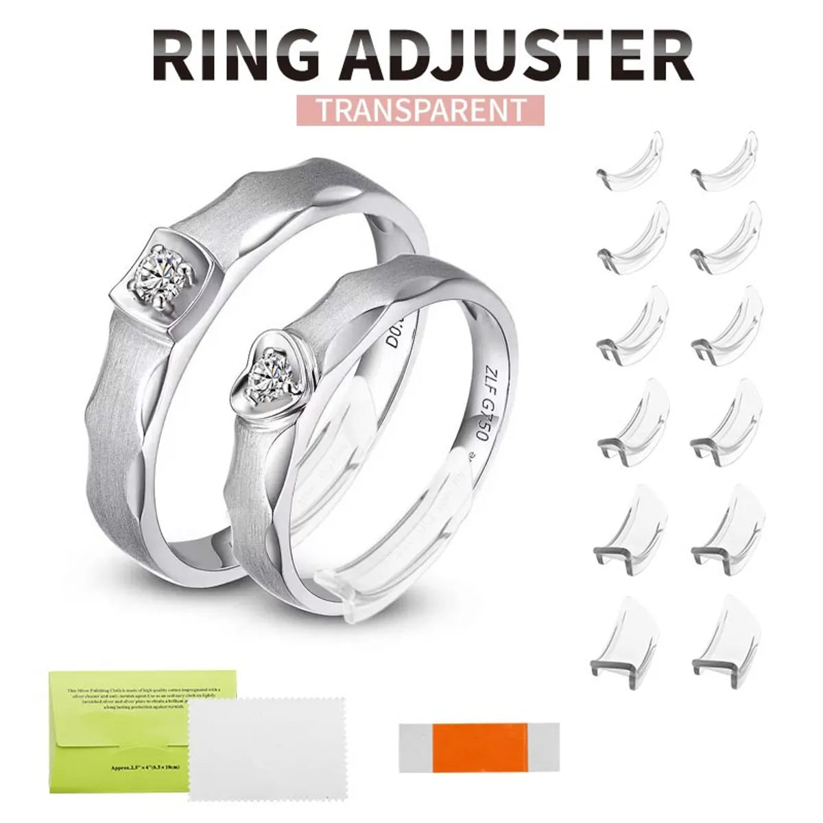 1 Set Basic U Shape Transparent Resin Ring Regulator