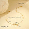 Beach Anklet Stainless Steel Multilayered Stacked Letter Geometric Style Unisex