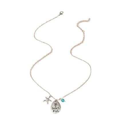 Beach Geometric Metal Plating Glass Women'S Necklace