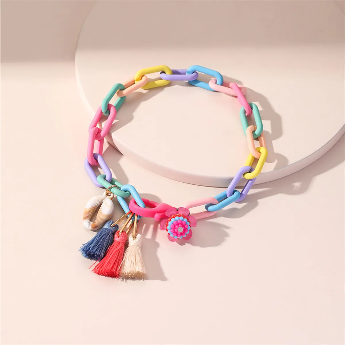 Beach Geometric Plastic Tassel Women's Anklet