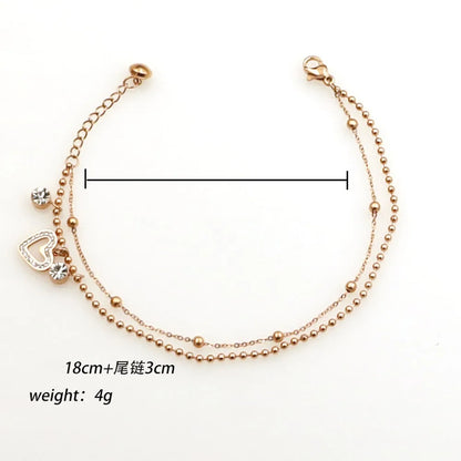 Beach Geometric Stainless Steel Plating Women'S Anklet