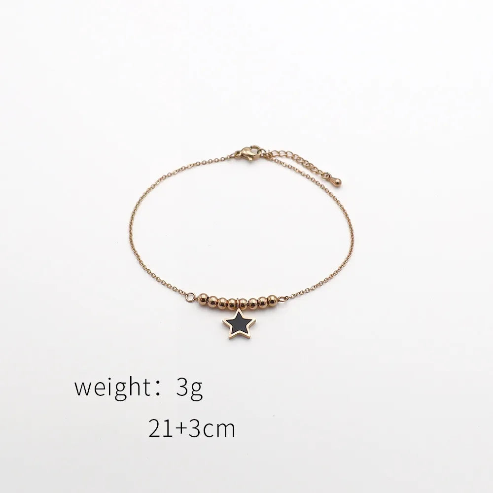 Beach Geometric Stainless Steel Plating Women'S Anklet