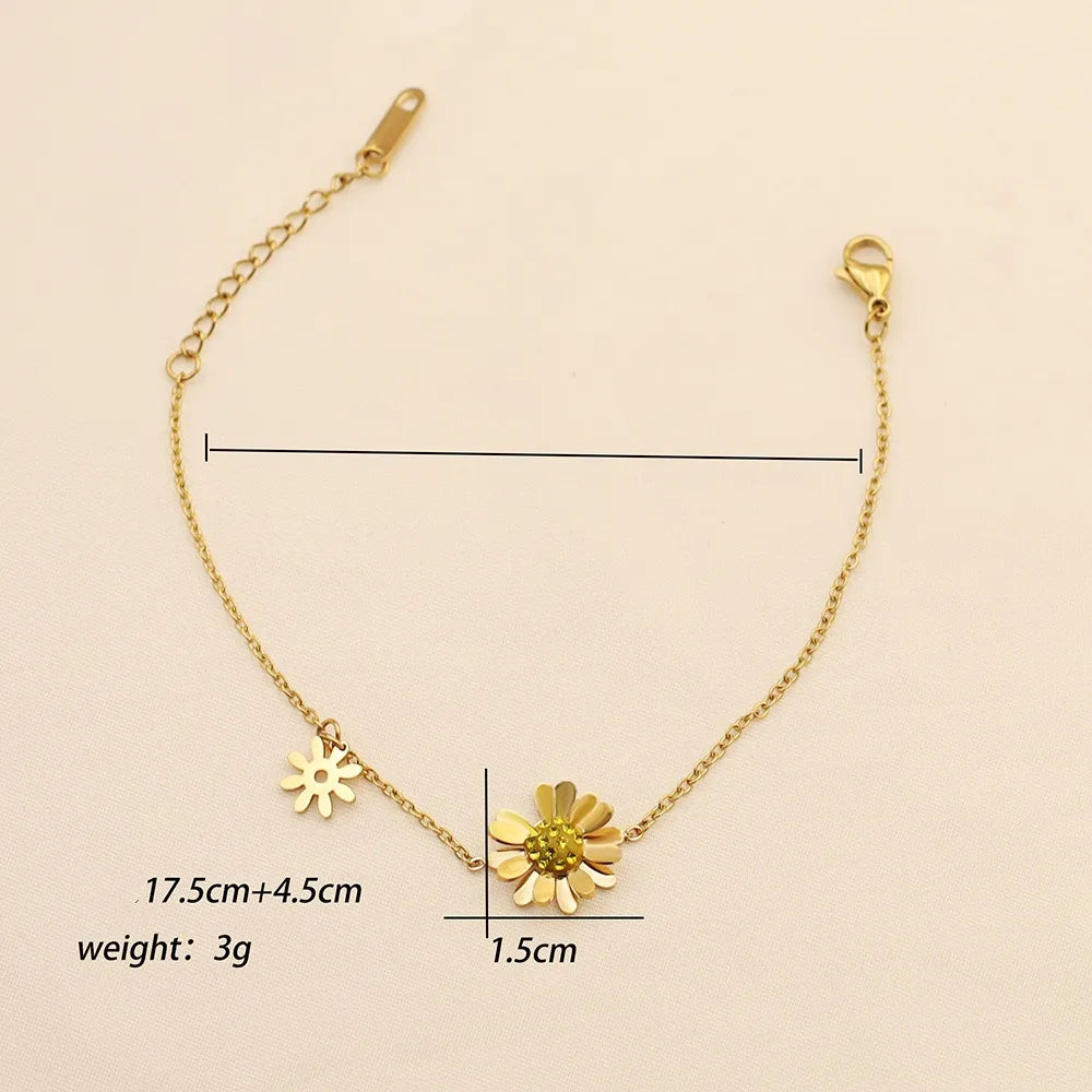 Beach Geometric Stainless Steel Plating Women'S Anklet