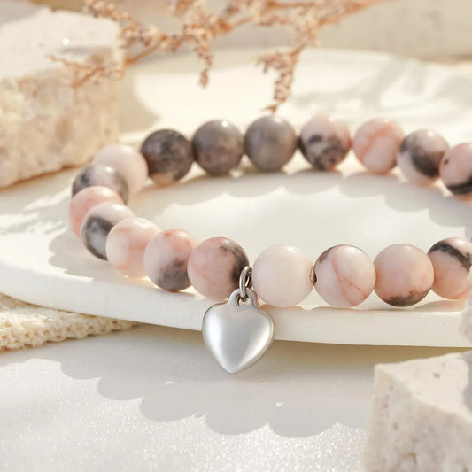 Beach Heart Shape Natural Stone Bracelets