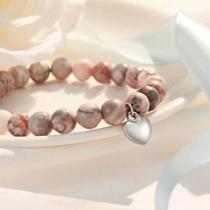 Beach Heart Shape Natural Stone Bracelets