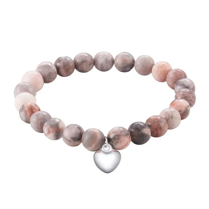 Beach Heart Shape Natural Stone Bracelets