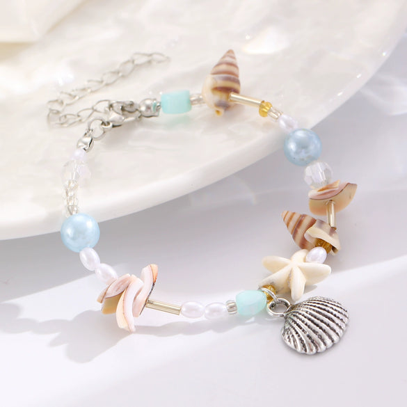 Beach Marine Bracelet Zinc Alloy Animal Zodiac Mixed Gemstone Setting Electroplating For Women