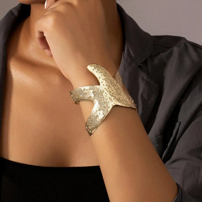 Beach Simple Style Starfish Alloy Wholesale Bangle