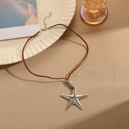 Beach Starfish Alloy Rope Women's Necklace