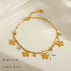 Beach Sweet Artistic Star Flower Butterfly 304 Stainless Steel 18K Gold Plated Zircon Bracelets In Bulk